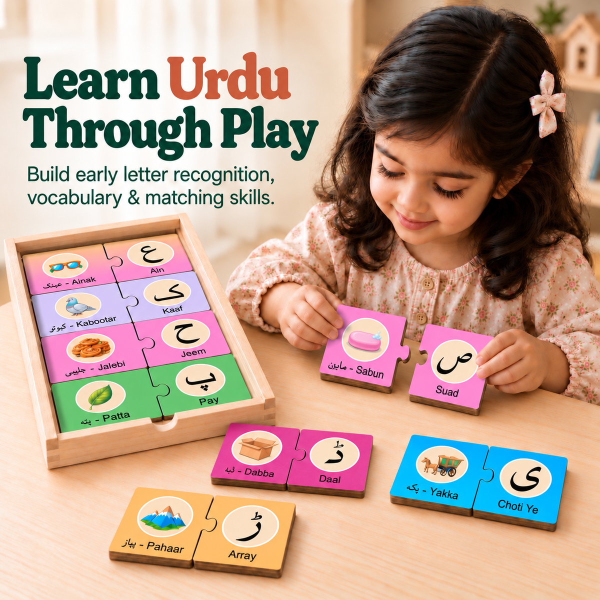Mini Masti™ Urdu Alphabet Puzzle Set