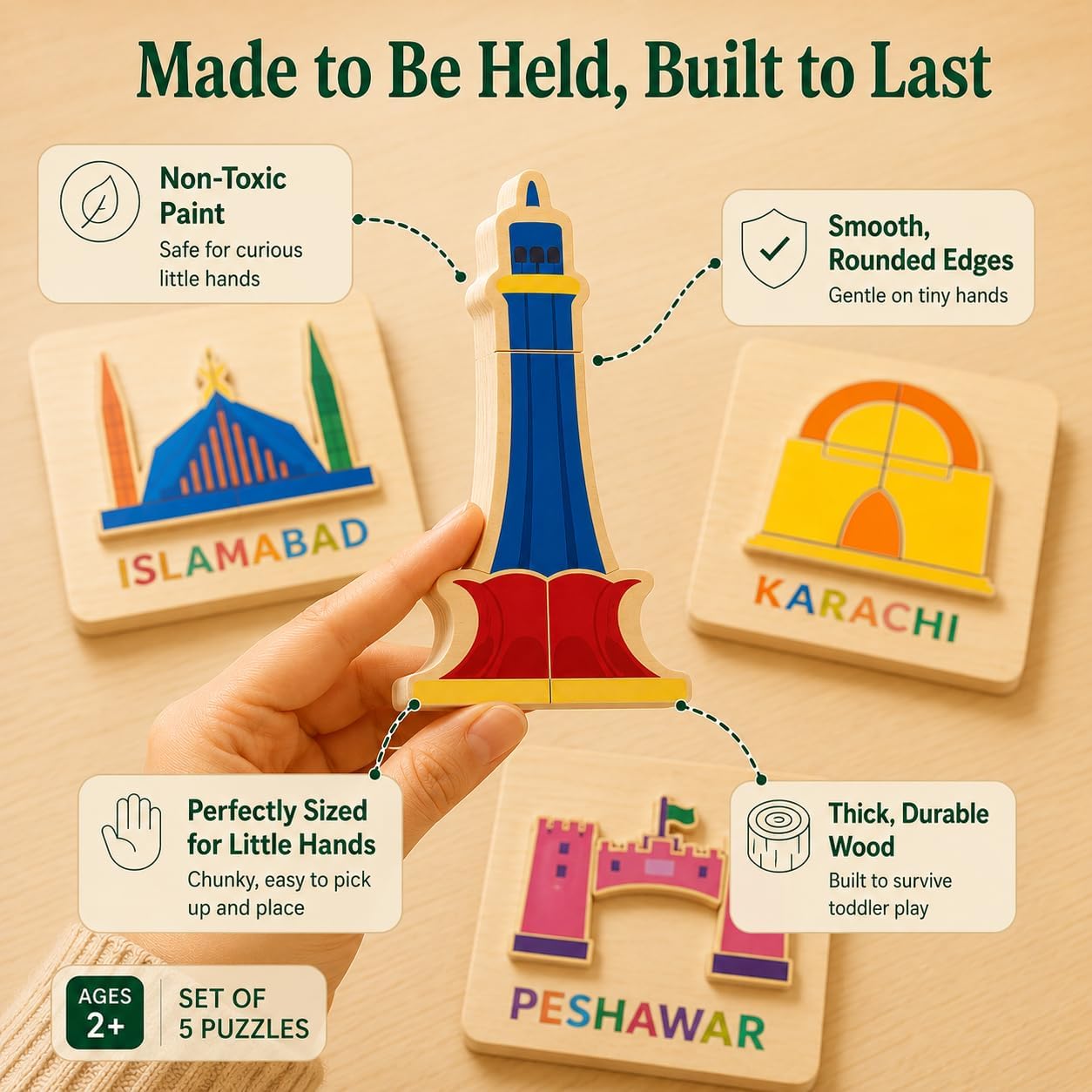 Mini Masti™ Cities of Pakistan Puzzle (Set of 5)